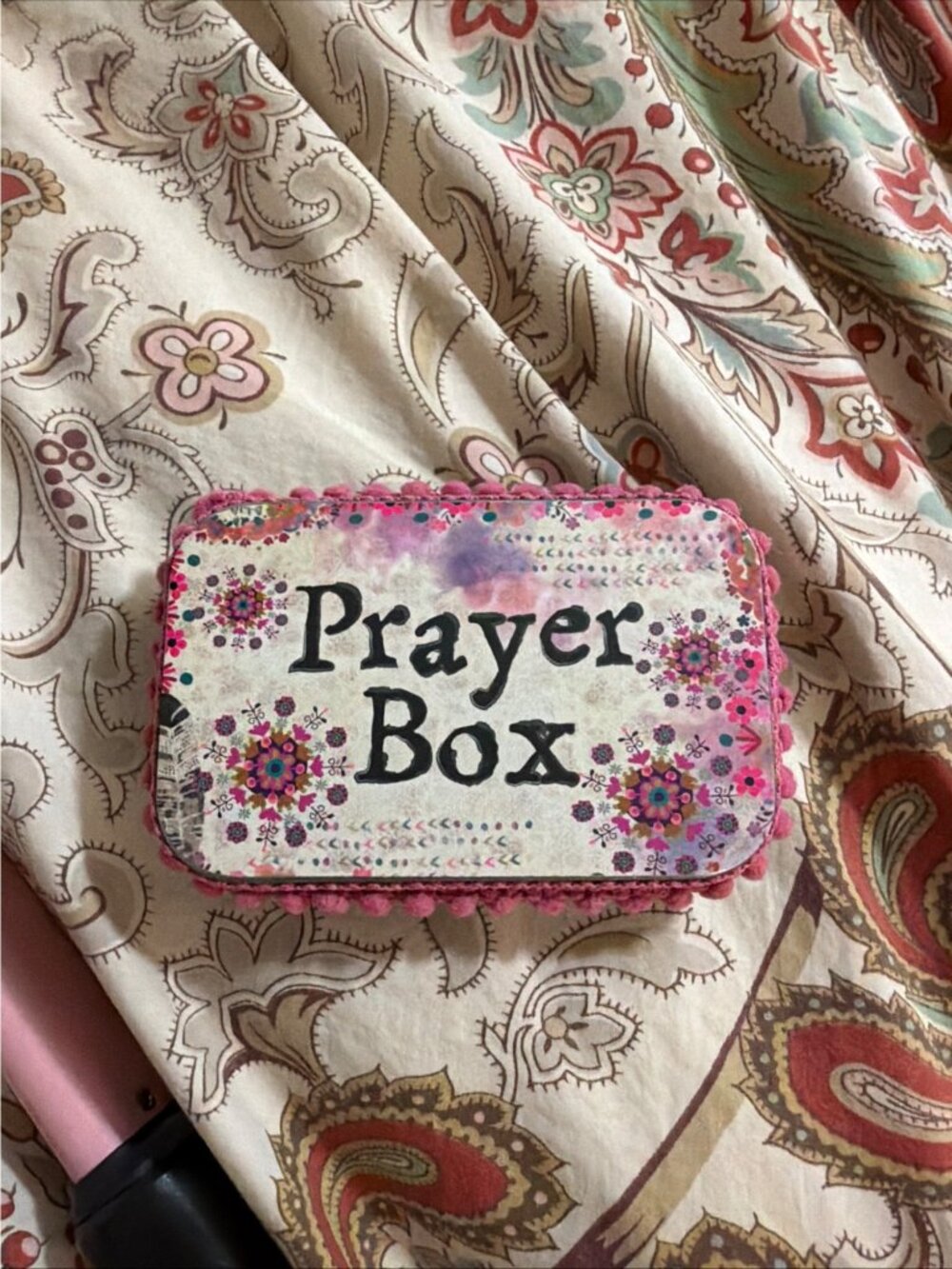 Prayer Box With Notes & Pen By Natural Life Floral Design Tin Box